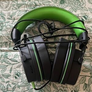 Vibrant Green and Black Gaming Headset